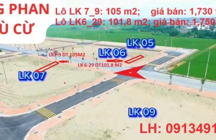 CHÍNH CHỦ BÁN NHANH 2 Lô Đất Mặt Đường Tại khu Dân Cư Mới Tống Phan.